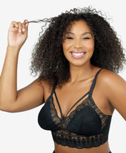 Load image into Gallery viewer, Parfait Mia Lace Strings Wireless Padded Bralette (Black)
