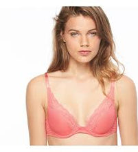 Load image into Gallery viewer, Passionata Brooklyn Foam Plunge Lace Fashion Colors (Teal, Coral, Rose Tutu) Underwire Bra
