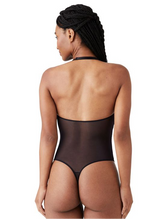 Load image into Gallery viewer, B Tempt&#39;d Ciao Bella (Black, White, Niagara, Silver Pink, Grape Royale, Crimson Red, Spectrum Blue) Mesh Thong Halter Bodysuit
