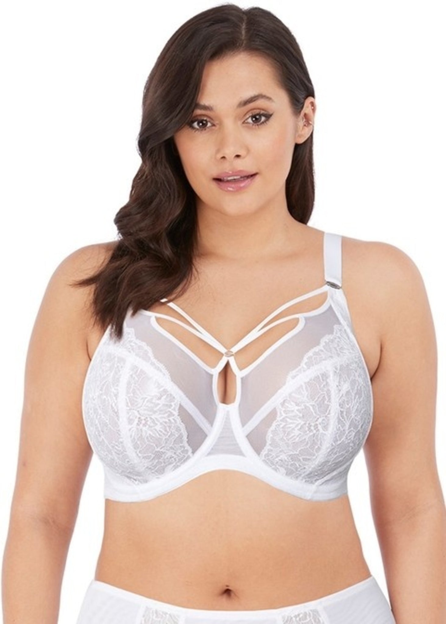 Elomi Brianna Black + White Full Cup Plunge Strings Underwire Unlined – LES  SAISONS