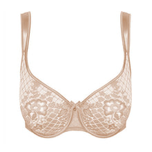 Load image into Gallery viewer, Empreinte Melody Lace Seamless Full Cup Padded Strap Underwire Bra (Caramel + Gold)
