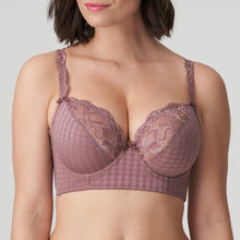 Load image into Gallery viewer, Prima Donna Satin Taupe Madison Deep Plunge Unlined Balcony Underwire Bra
