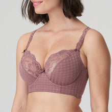Load image into Gallery viewer, Prima Donna Satin Taupe Madison Deep Plunge Unlined Balcony Underwire Bra
