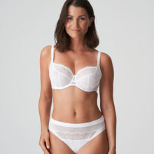 Load image into Gallery viewer, Prima Donna White Sophora Tulip Seam Balcony Removable Strings Unlined Underwire Bra
