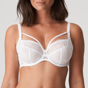 Prima Donna White Sophora Tulip Seam Balcony Removable Strings Unlined Underwire Bra