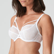 Load image into Gallery viewer, Prima Donna White Sophora Tulip Seam Balcony Removable Strings Unlined Underwire Bra
