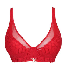 Load image into Gallery viewer, Prima Donna Vya FW22 Strawberry Kiss &amp; Black Deep Plunge Lightly Lined Underwire Bra
