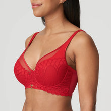 Load image into Gallery viewer, Prima Donna Vya FW22 Strawberry Kiss &amp; Black Deep Plunge Lightly Lined Underwire Bra
