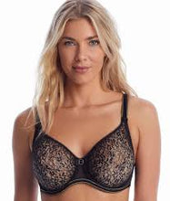 Load image into Gallery viewer, Empreinte Allure Seamless Leavers Lace Full Cup Unlined Underwire Bra (Black &amp; Amande)
