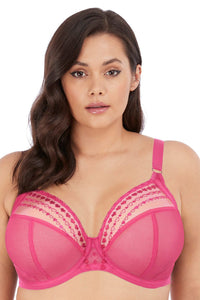 Elomi Matilda J-Hook Plunge Underwire Non-Padded Bra (Pink Kiss + Storm)