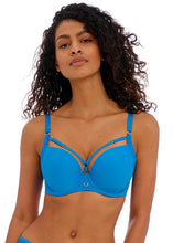 Load image into Gallery viewer, Freya FW22 Temptress Med Blue Unlined Plunge Underwire Bra
